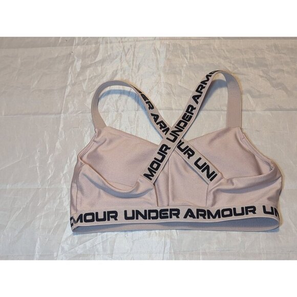 Under Armour Womens Strappy Sportlette Sport Bar Bralette Light Pink Size Medium - Picture 4 of 8